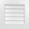Ekena Millwork Vertical Surface Mount PVC Gable Vent: Non-Functional, w/ 3-1/2"W x 1"P Standard Frame, 22"W x 22"H GVPVE22X2201SN - alternate 1